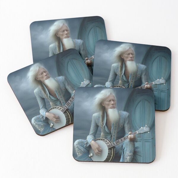 Item preview, Ethereal Musician with Banjo in Dreamlike Setting designed and sold by Artessie.
