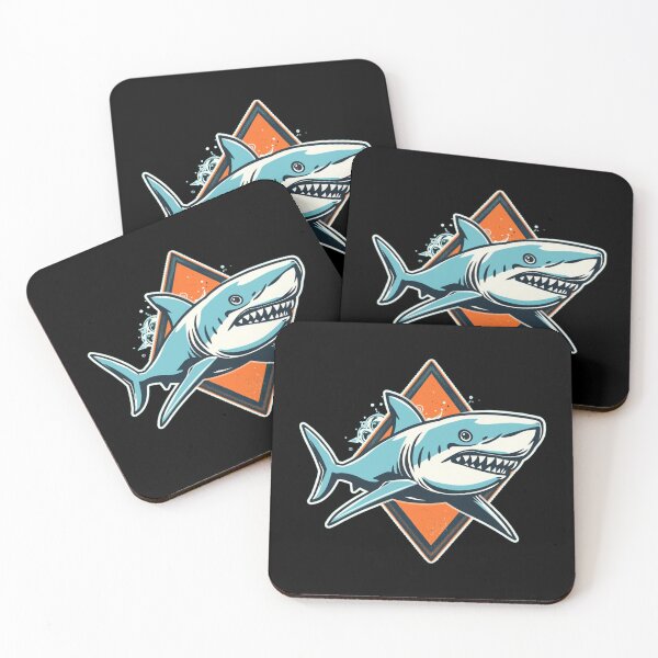 Item preview, Shark, Warning Sign, Retro Design designed and sold by Burn-Ego.