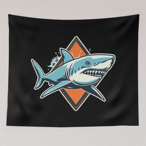 Item preview, Shark, Warning Sign, Retro Design designed and sold by Burn-Ego.