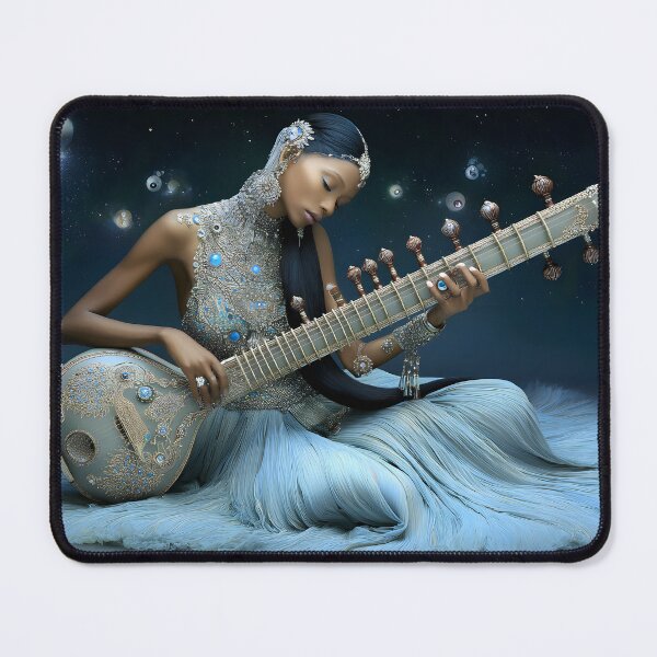 Item preview, Elegant Musician Playing a Mystical Instrument designed and sold by Artessie.