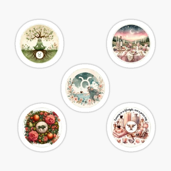 Item preview, Taurus Astrology Sign Sticker Pack/Set designed and sold by EpiphanyArt28.