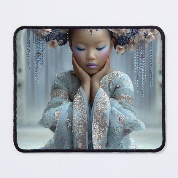 Item preview, Serene Child in Elegant Floral Headdress designed and sold by Artessie.