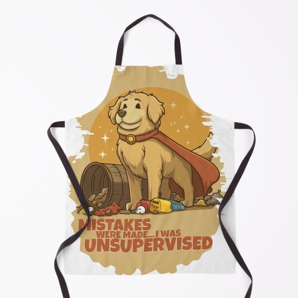 Item preview, Funny Golden Retriever in Cape – I Was Unsupervised Dog Art designed and sold by Critters & Quirks.