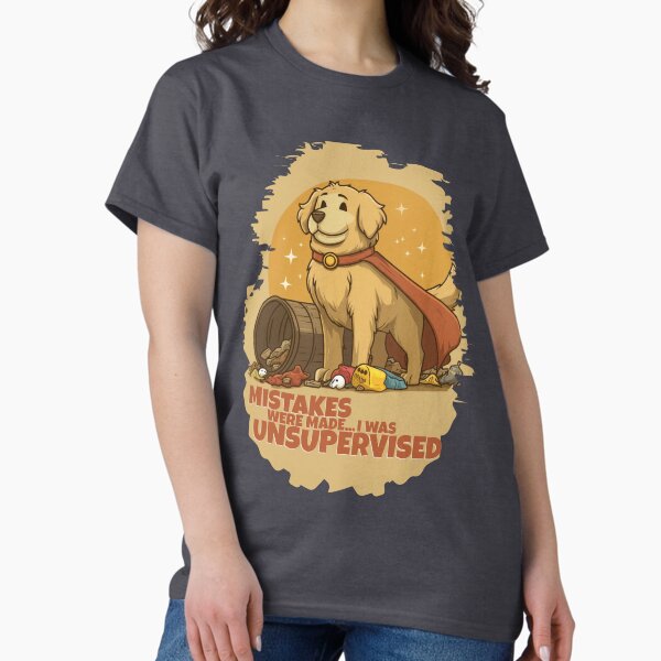 Item preview, Lustiger Golden Retriever im Cape – Ich war unbeaufsichtigte Hundekunst designed and sold by Critters & Quirks.
