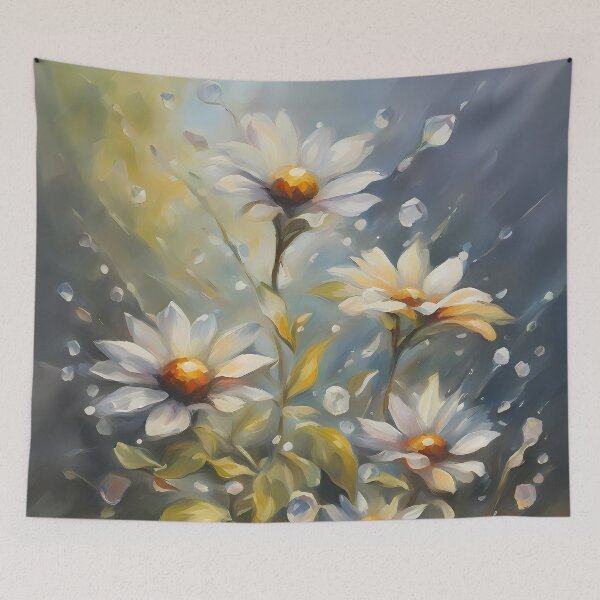Item preview, White Flowers in Rain designed and sold by CalmnessbyChoice.