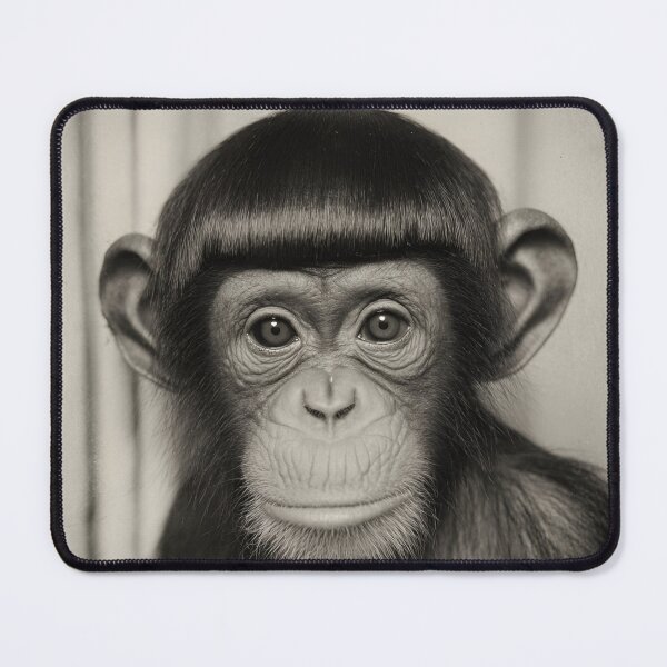 Item preview, Funny Bowl Cut Monkey – Hilarious Animal Photobooth Chimp Art designed and sold by RockFireMerch.