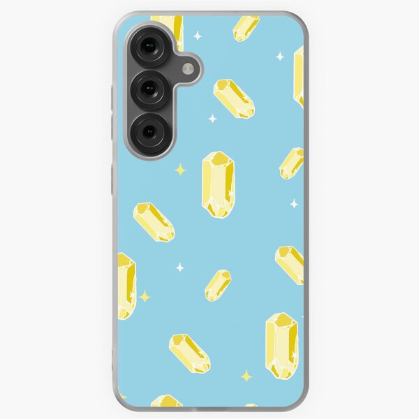 Magic yellow crystal on blue background Samsung Galaxy Soft Case