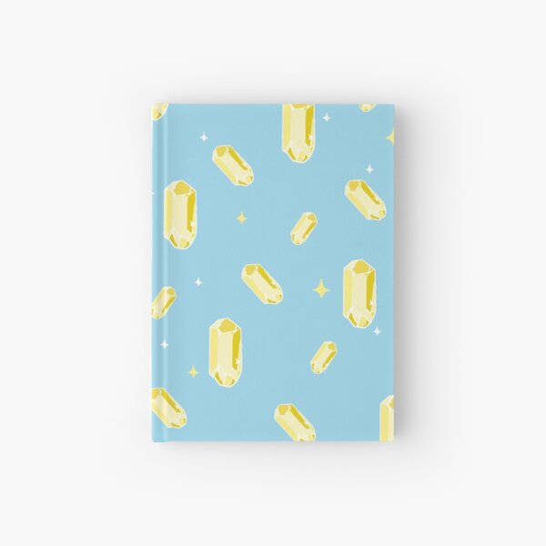 Cristal jaune magique sur fond bleu Carnet cartonné
