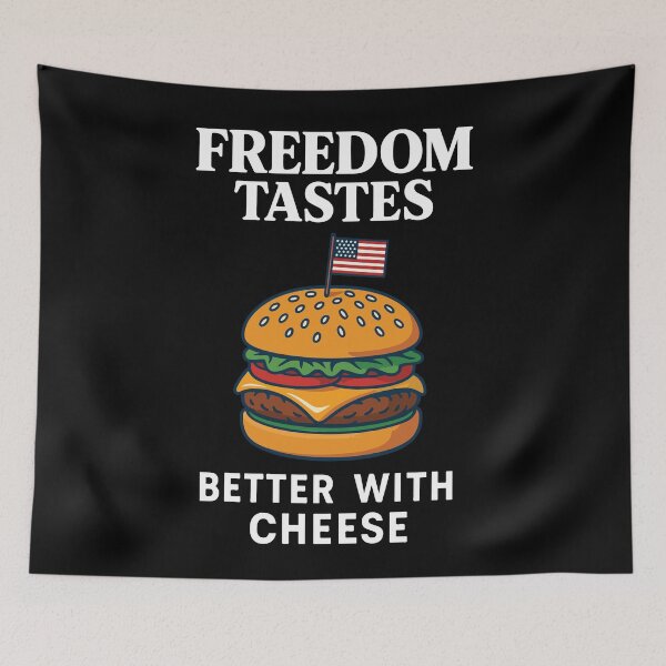 Item preview, Freedom Tastes Better With Cheese 4th Of July designed and sold by LuminOrb.