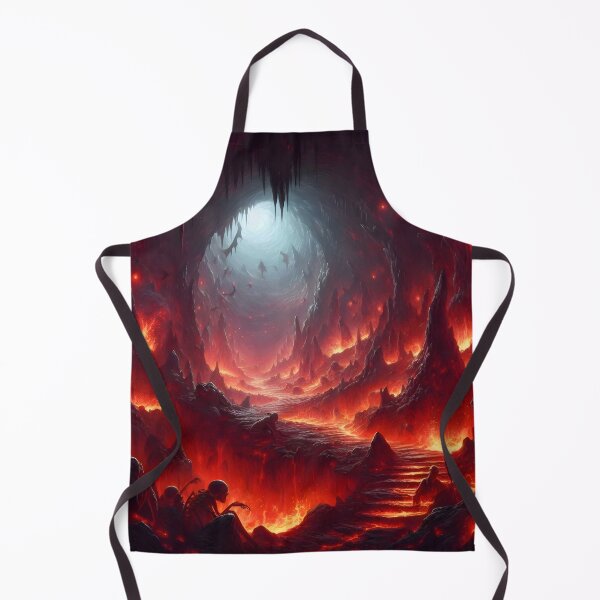 Item preview, Fiery Hellscape: A Mystical Underground World designed and sold by PandaTShirtShop.