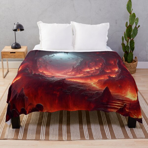Item preview, Fiery Hellscape: A Mystical Underground World designed and sold by PandaTShirtShop.