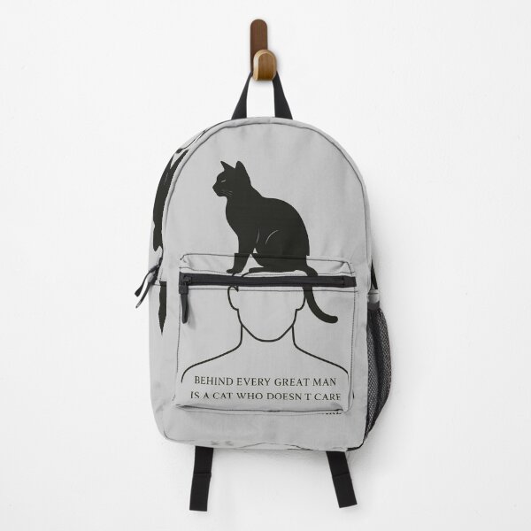 Item preview, Behind Every Great Man Is a Cat Who Doesn’t Care Funny Cat Lover Quote designed and sold by Shoot-The-Moon.