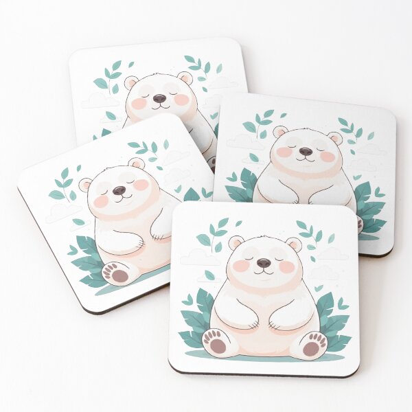 Item preview, Meditating Bear with Warm Heart designed and sold by ZenAnimal.