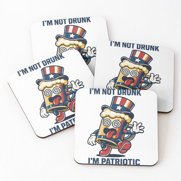 Item preview, Not Drunk just Patriotic 4th Of July funny design designed and sold by LuminOrb.