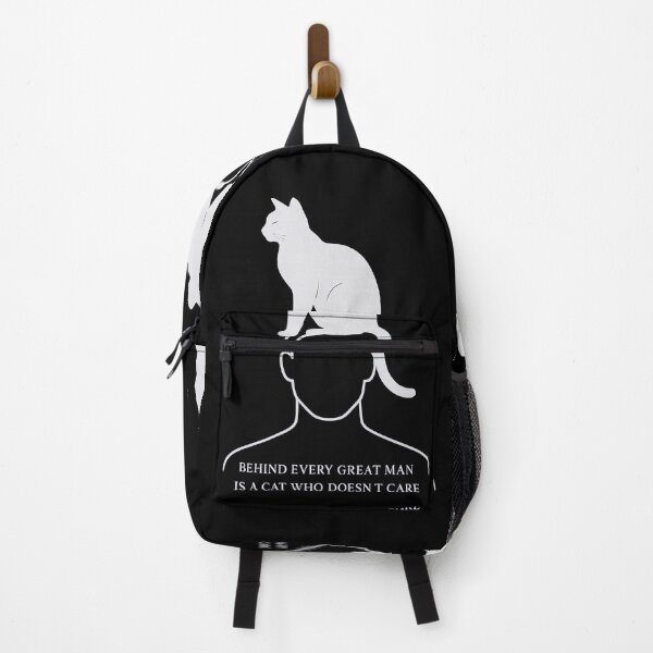 Item preview, Behind Every Great Man Is a Cat Who Doesn’t Care Funny Cat Lover Quote designed and sold by Shoot-The-Moon.
