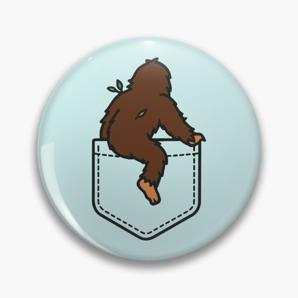Item preview, Sneaky Sasquatch Climbing Into Pocket – Funny Cryptid designed and sold by gyenayme.