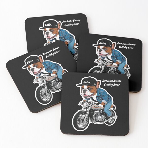 Item preview, Justin the Breezy Bulldog Biker designed and sold by BukJus.