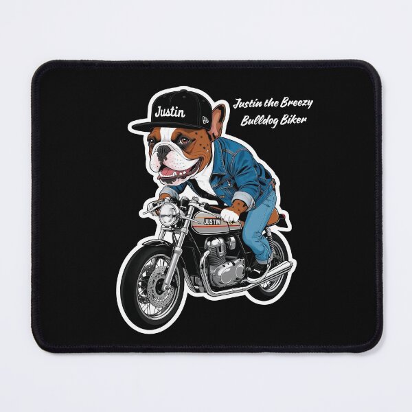 Item preview, Justin the Breezy Bulldog Biker designed and sold by BukJus.