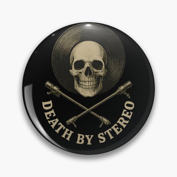 Item preview, Death by Stereo Skull & Vinyl Record Rock Music Design designed and sold by Shoot-The-Moon.