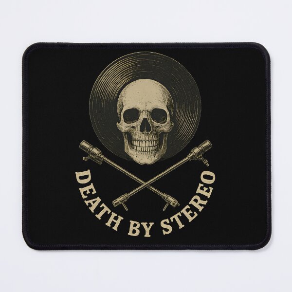 Item preview, Death by Stereo Skull & Vinyl Record Rock Music Design designed and sold by Shoot-The-Moon.