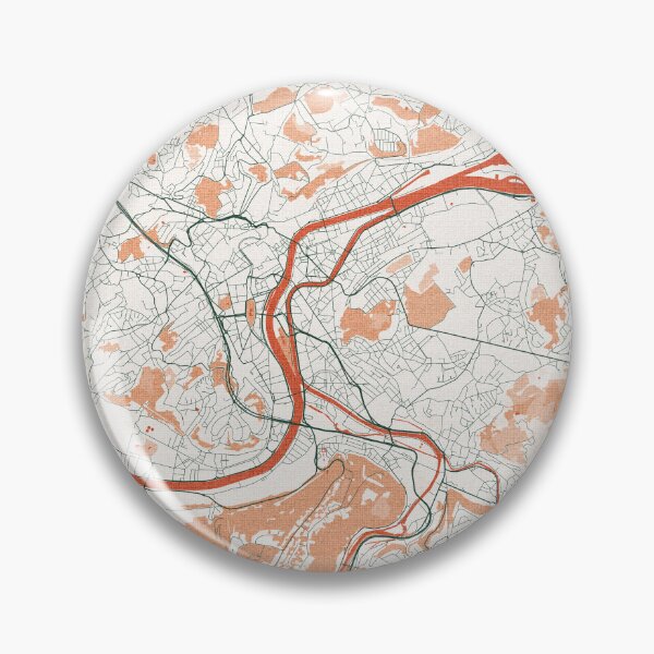 Item preview, Liege City Map of Belgium  - Bohemian designed and sold by deMAP.
