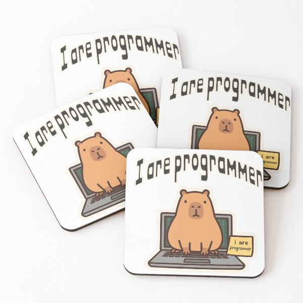 Item preview, I are programmer! capybara designed and sold by HAPPY CAPPY.