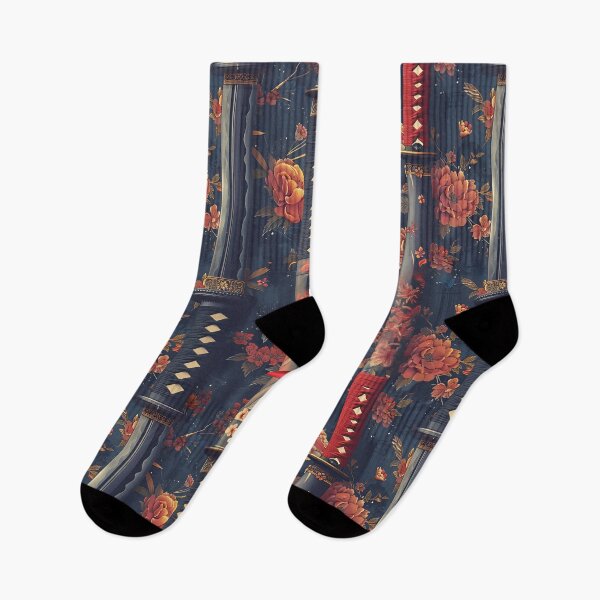 Item preview, Katana Indigo and Red Way designed and sold by KaitoJapanDesign.