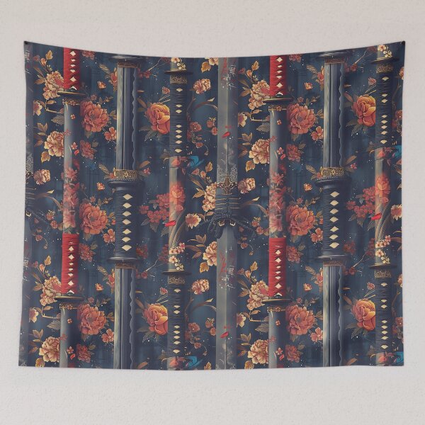 Item preview, Katana Indigo and Red Way designed and sold by KaitoJapanDesign.