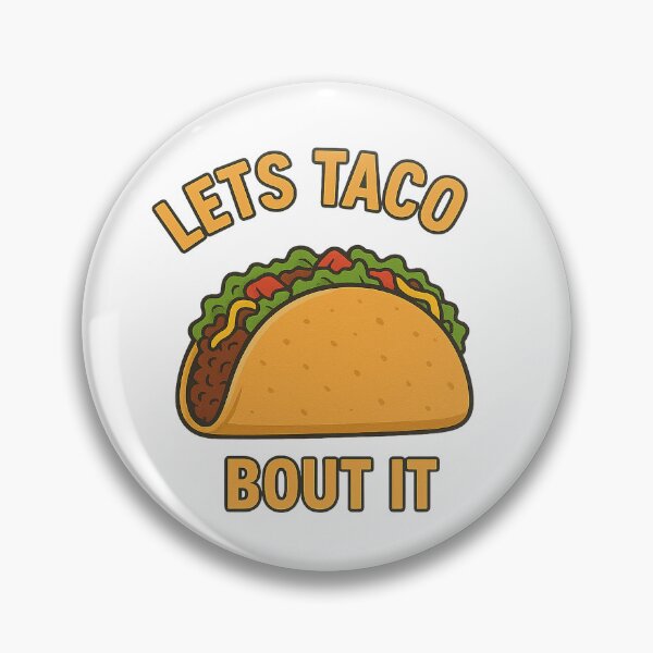 Item preview, Funny Tacos Pun - Let’s Taco Bout It Cartoon Design designed and sold by Blurbean.