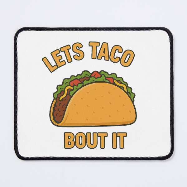 Item preview, Funny Tacos Pun - Let’s Taco Bout It Cartoon Design designed and sold by Blurbean.