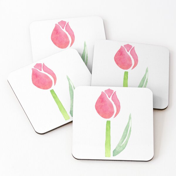 Aperçu de l'œuvre Tulipe rouge aquarelle abstraite créée et vendue par PaintingPositives.