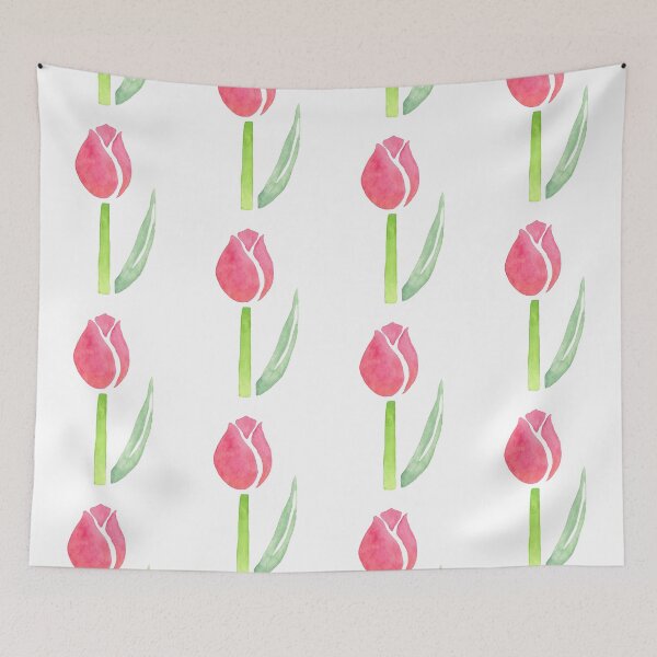 Aperçu de l'œuvre Tulipe rouge aquarelle abstraite créée et vendue par PaintingPositives.