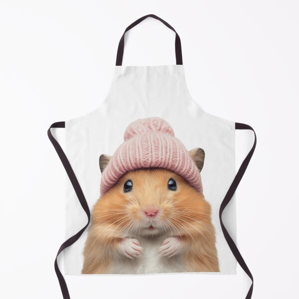 Item preview, Cozy Hamster Wearing Pink Winter Hat Trendy Animal Fashion Artwork designed and sold by LazyOwlStore.