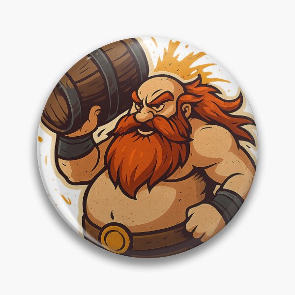 Item preview, “Barrel Brawler – Fantasy Tavern Warrior Art” designed and sold by LeagueMarket.
