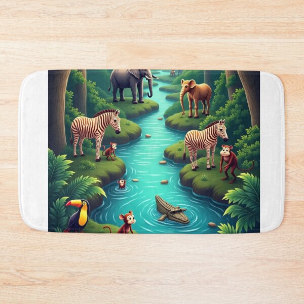 Item preview, Jungle Animals near river designed and sold by 1R6V.