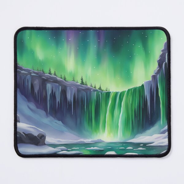 Item preview, Aurora Borealis Winter Waterfall designed and sold by CalmnessbyChoice.