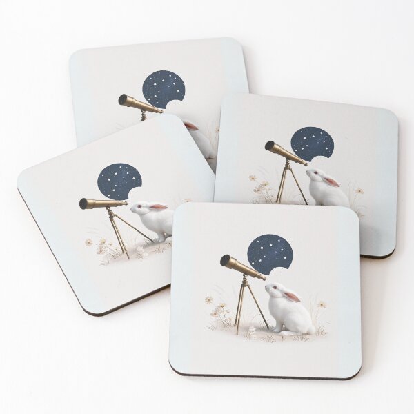 Item preview, Cute Moon Bunny – Whimsical Rabbit Sitting on Crescent Moon designed and sold by BukJus.