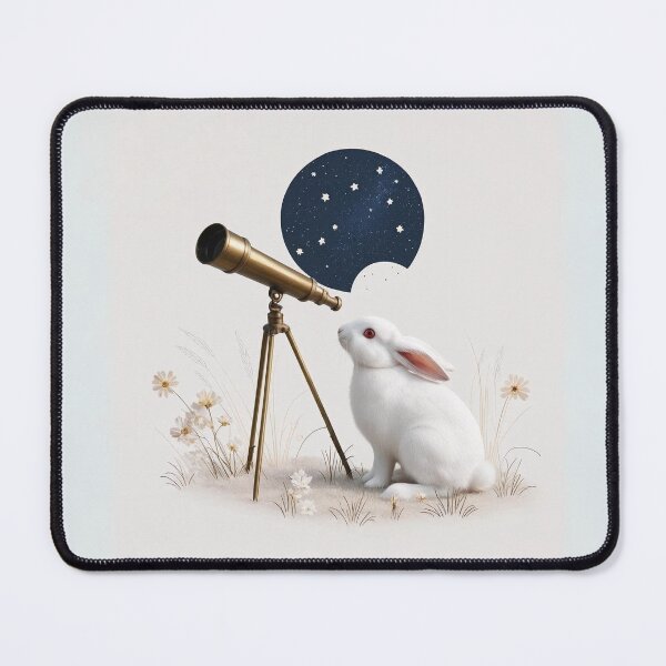 Item preview, Cute Moon Bunny – Whimsical Rabbit Sitting on Crescent Moon designed and sold by BukJus.