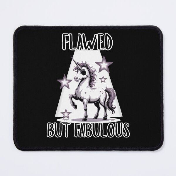 Item preview, Flawed But Fabulous | Unicorn With Eye Patch designed and sold by suescircus.