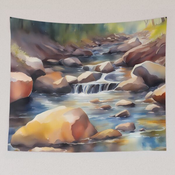 Item preview, Rocky Creek with Sunlight designed and sold by CalmnessbyChoice.