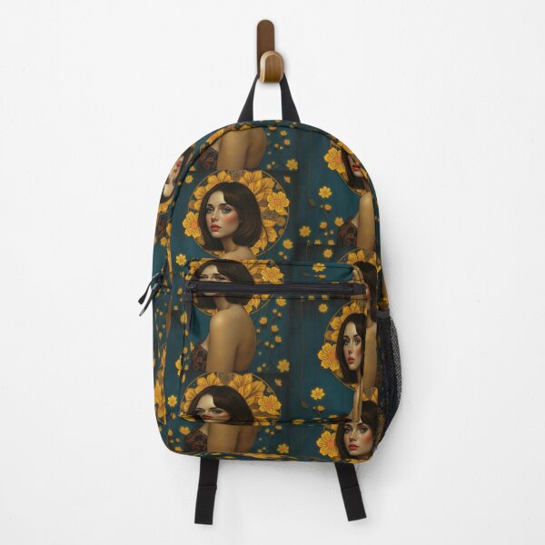 Item preview, Portrait of a woman with flowers painting after Gustav Klimt designed and sold by Vintage Designs +.