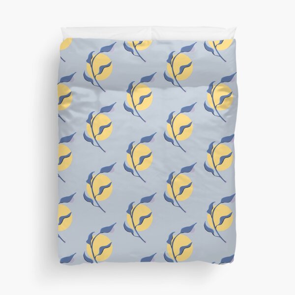 Item preview, Minimalist plant with circles - blue lilac yellow designed and sold by Vaekra.