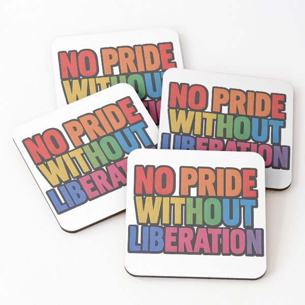 Item preview, No Pride Without Liberation – Rainbow Typography designed and sold by Haus Of Sin.