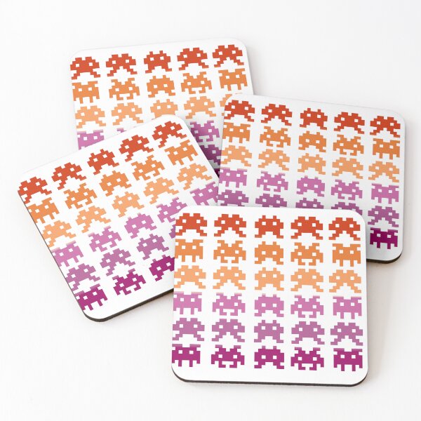 Item preview, PRIDE Collection: Lesbian Space Invaders designed and sold by Rebecca Creates....