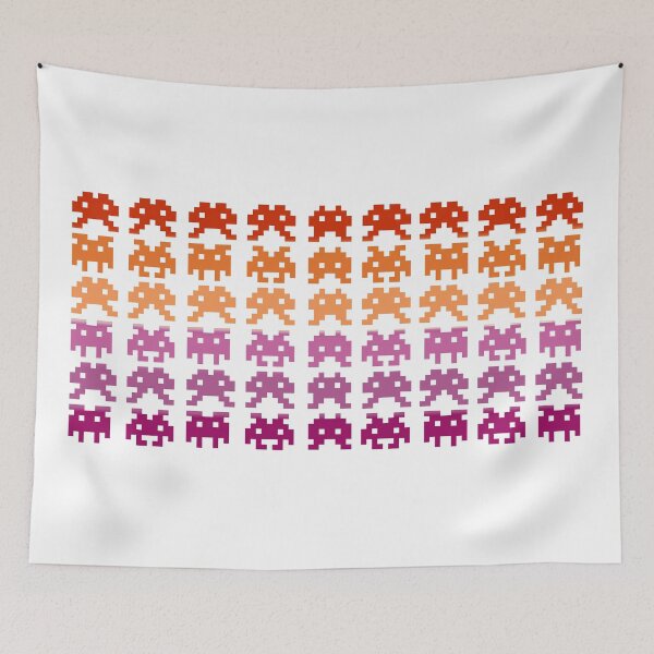 Item preview, PRIDE Collection: Lesbian Space Invaders designed and sold by Rebecca Creates....
