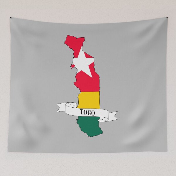 Item preview, Flag map of Togo designed and sold by visual adventures.