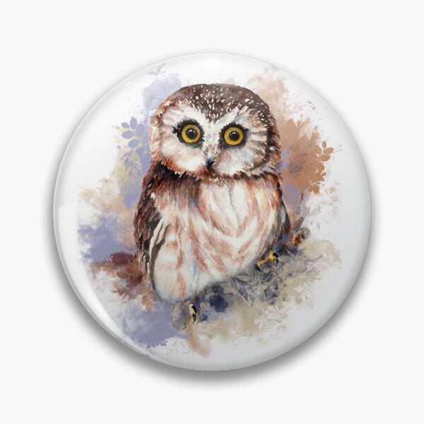 Item preview, Watercolor Cute Owl Bird designed and sold by countrymouse.