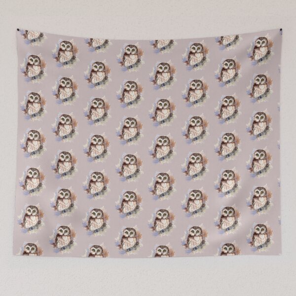 Item preview, Watercolor Cute Owl Bird designed and sold by countrymouse.