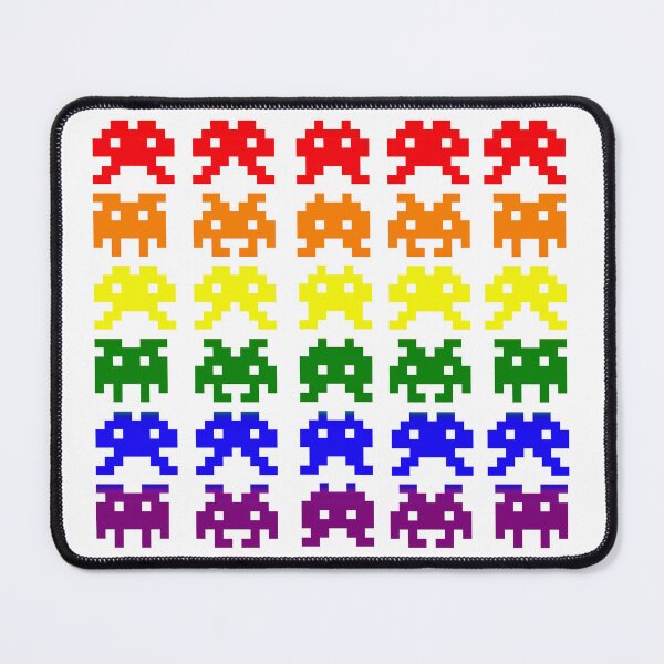 Item preview, PRIDE Collection: Rainbow Space Invaders designed and sold by Rebecca Creates....