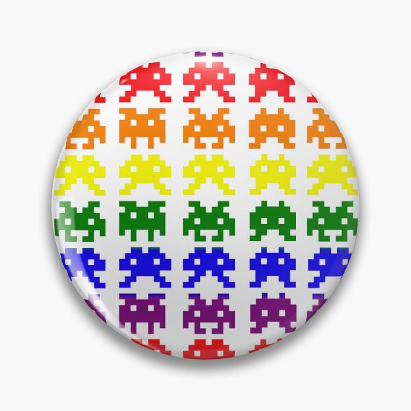 Item preview, PRIDE Collection: Rainbow Space Invaders designed and sold by Rebecca Creates....